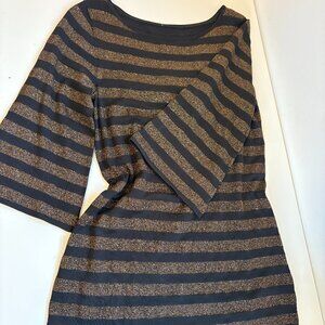 Y2K Bodycon Black and Gold Dress by Trina Turk Size Small